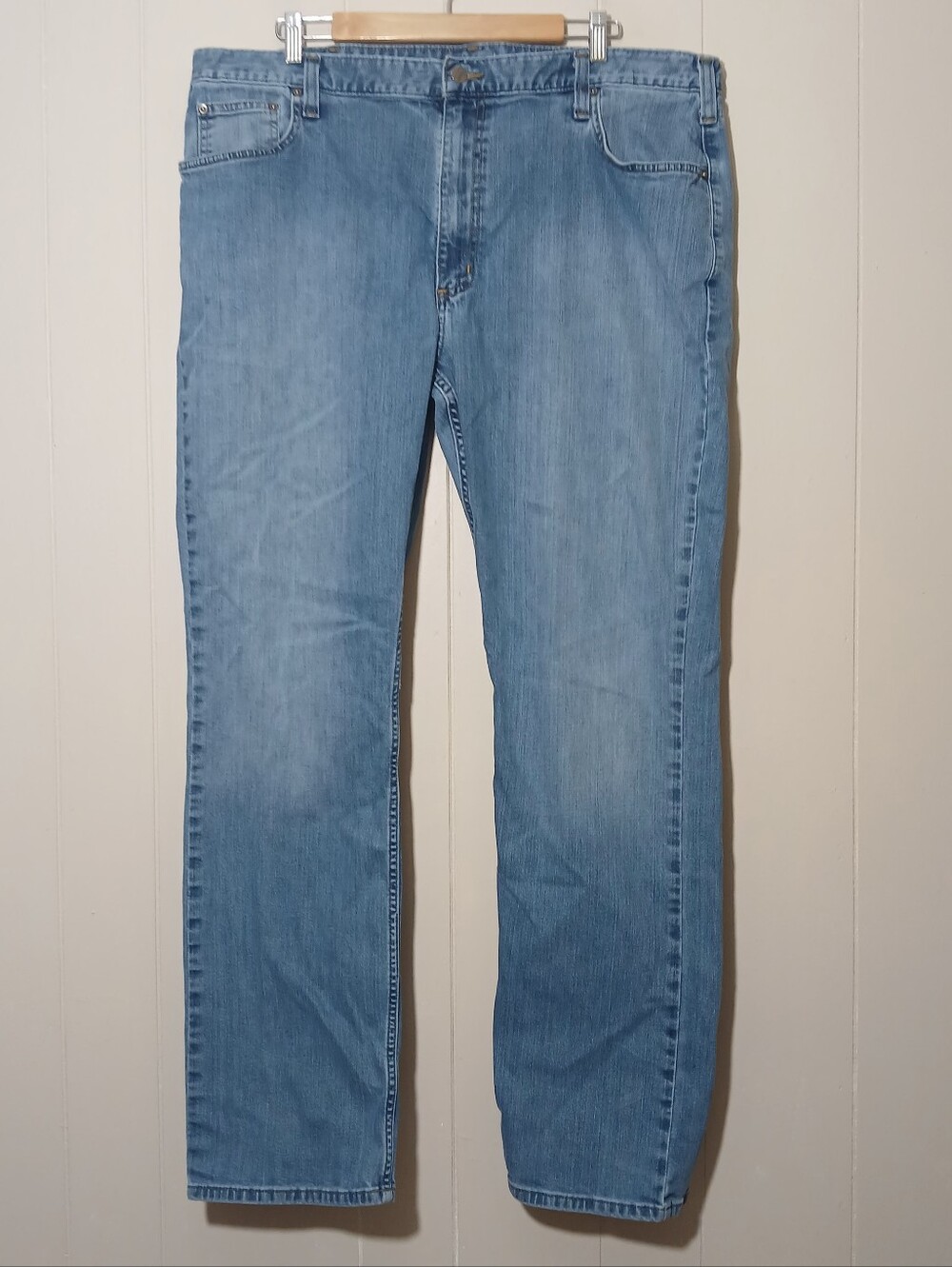 Carhartt Men Jeans 42x34 Relaxed Fit Straight Blue Stretch Denim Work Wear